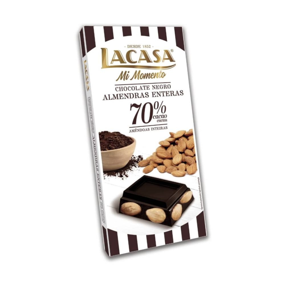Chocolate 70% Cacao con Almendras Enteras